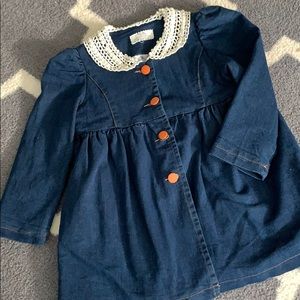 Denim dress coat